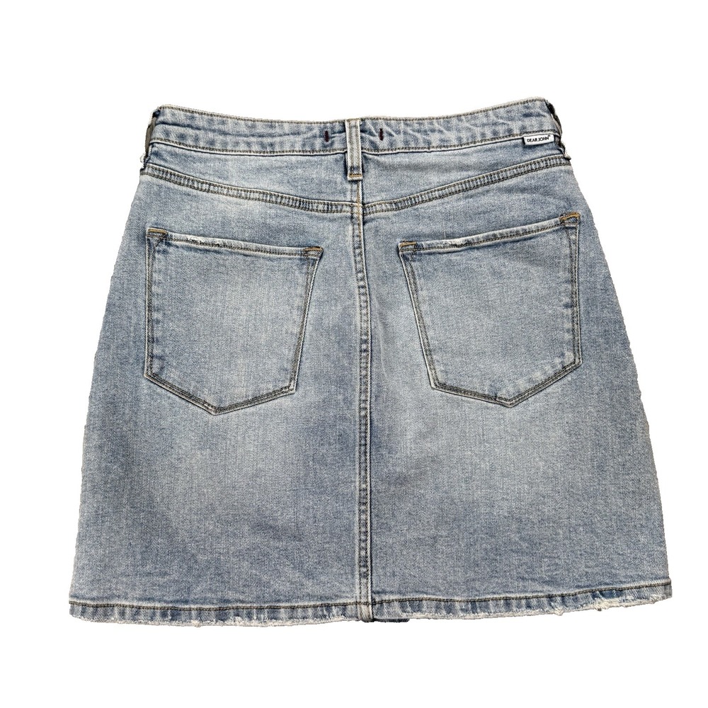 Dear John Denim Mini Skirt Womens 27 S 4 Quinn Light Wash Blue Jean Mall Glam - Picture 2 of 7